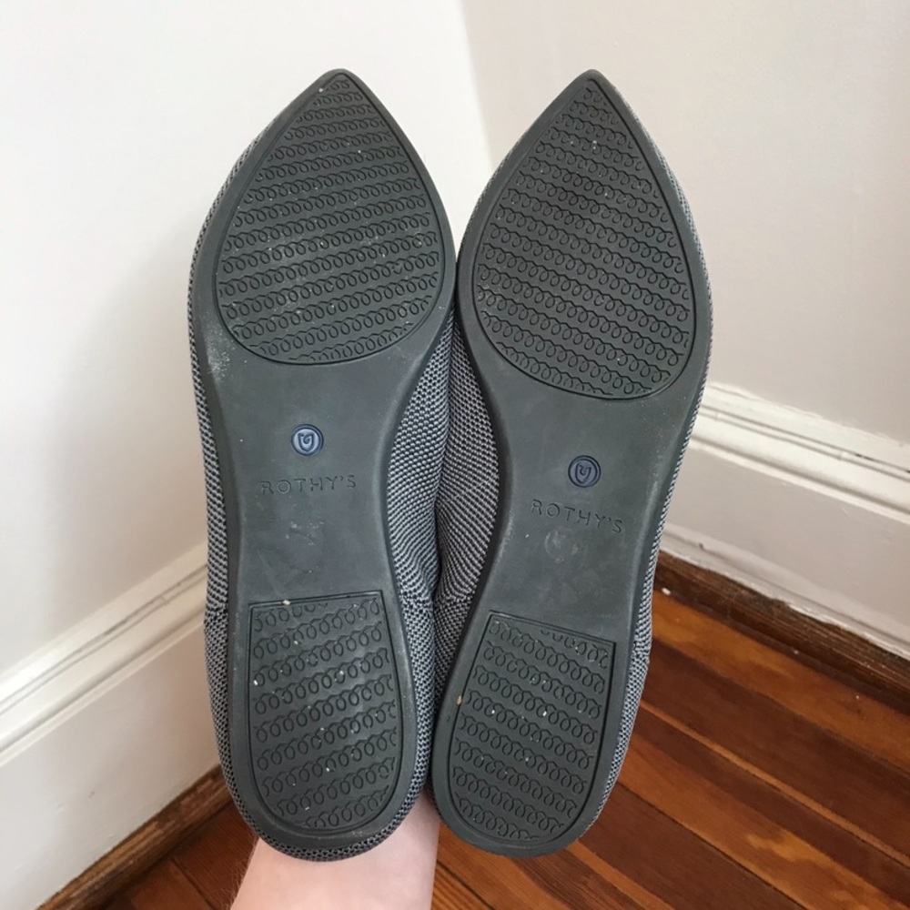 Rothy’s Grey The Point Recycled Washable Flats - Picture 8 of 10